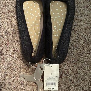 Jack by BB Dakota Black Glitter Flats